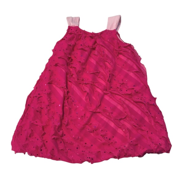 CachCach Pink Ruffle Bubble Tank Dress 2T - Picture 3 of 4